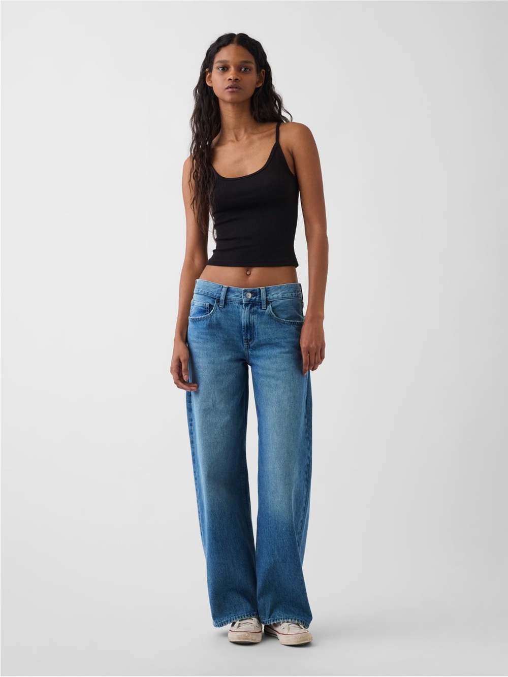 Wide Leg Women’s Jeans in Medium Blue